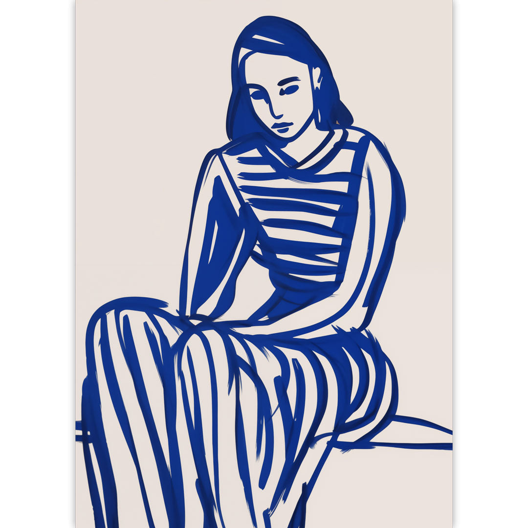 Blue Contemplation Poster