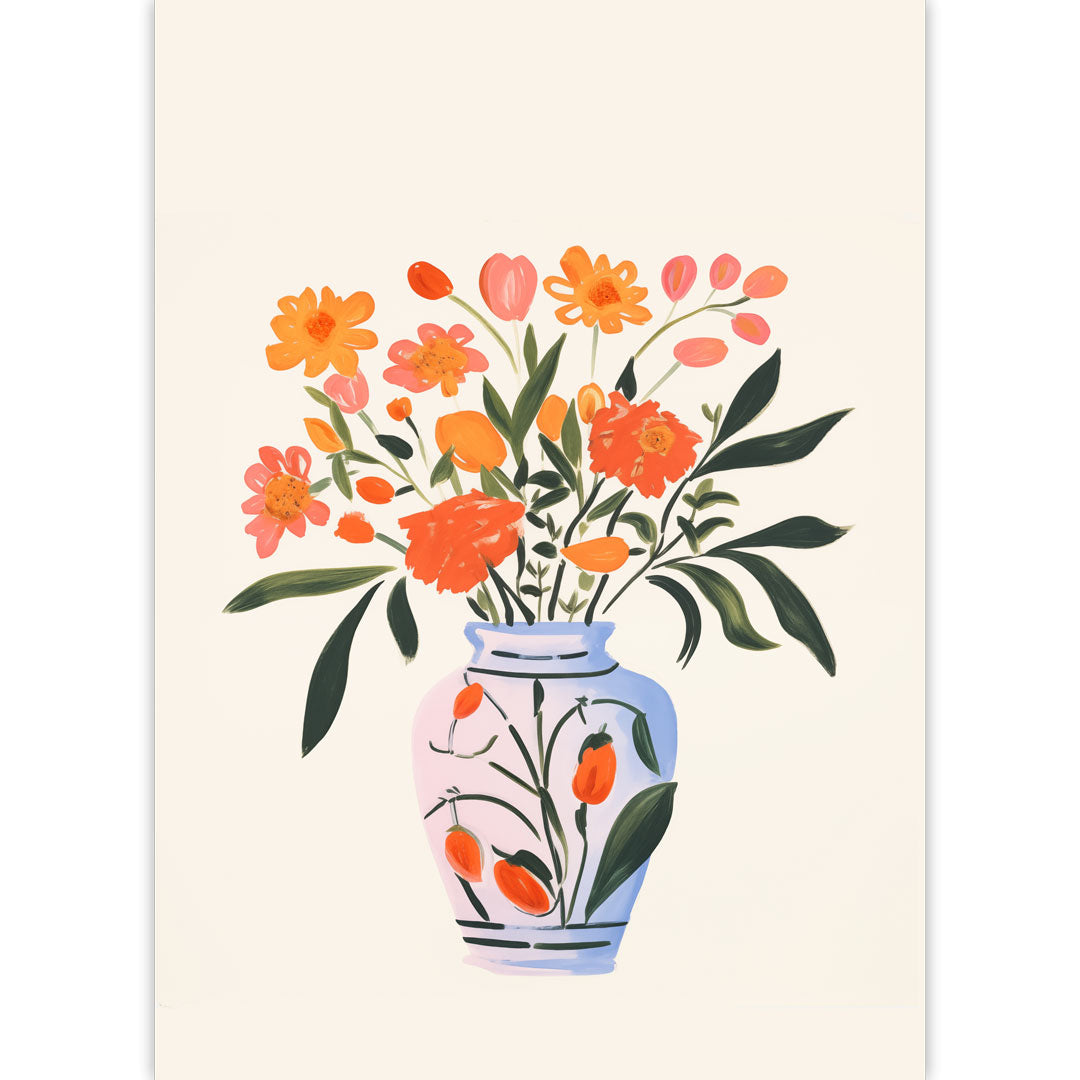 Orange Blooms Poster