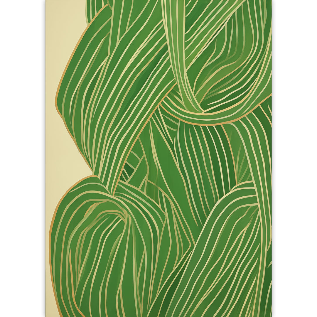 Green Leafy Texture Poster