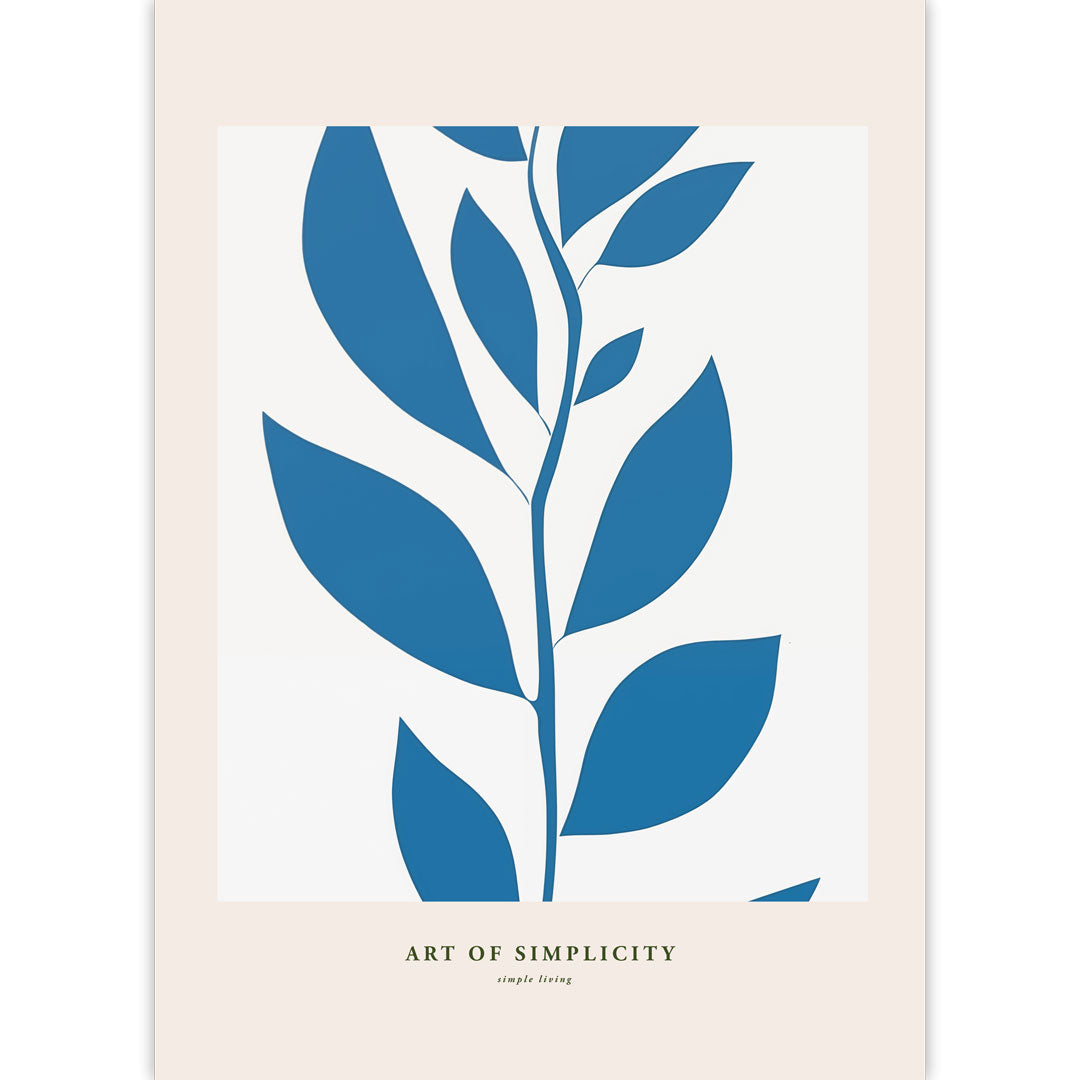 Blue Leaves No2 Poster