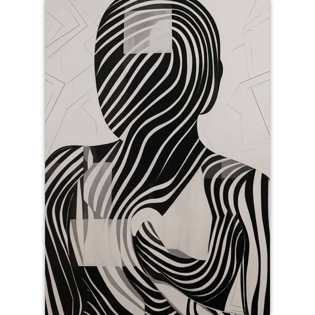 Abstract Face Lines Poster