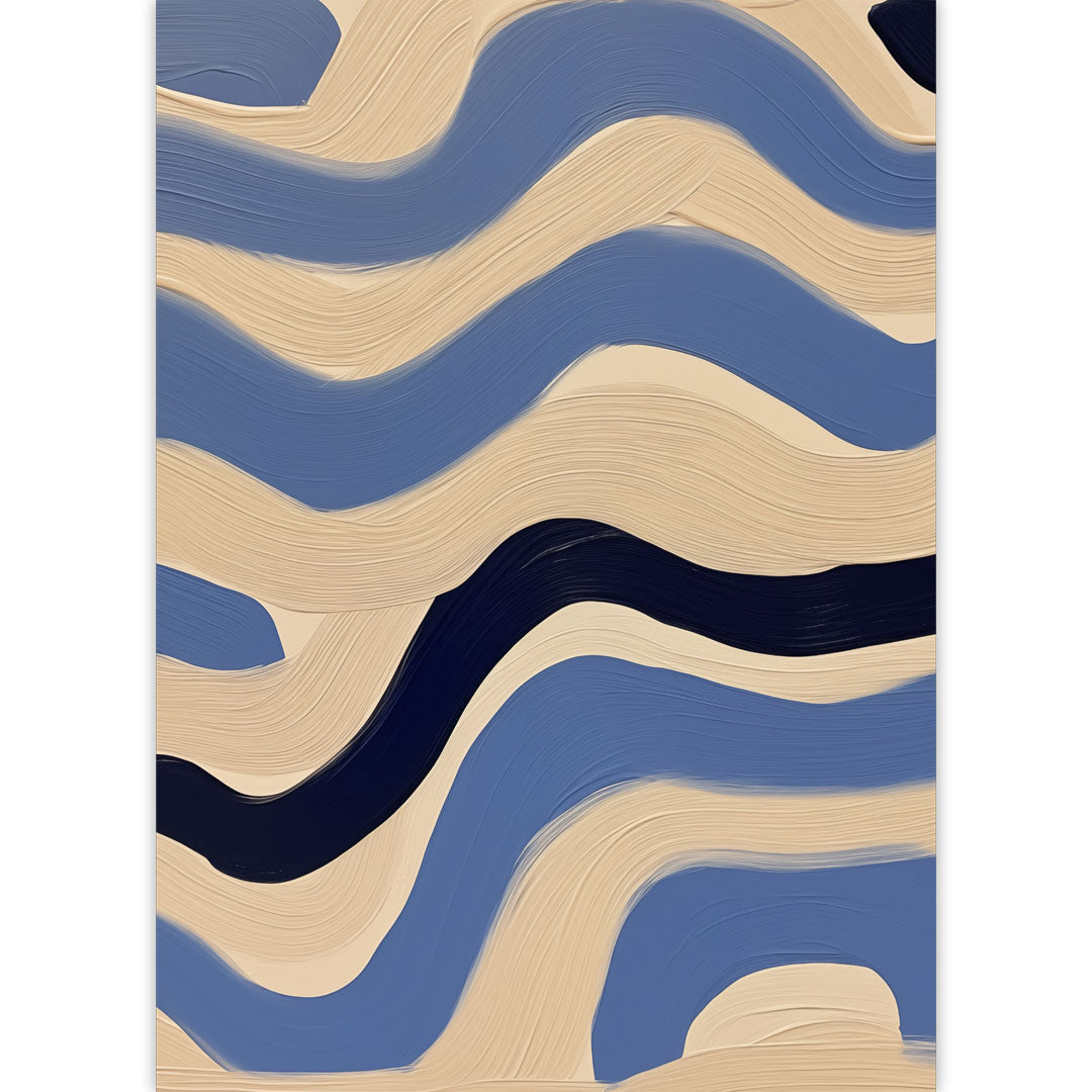 Blue Strokes Poster