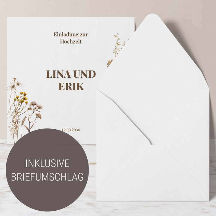 hochzeitseinladung gestalten bohemian