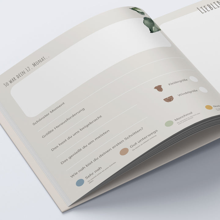 personalisiertes tagebuch baby