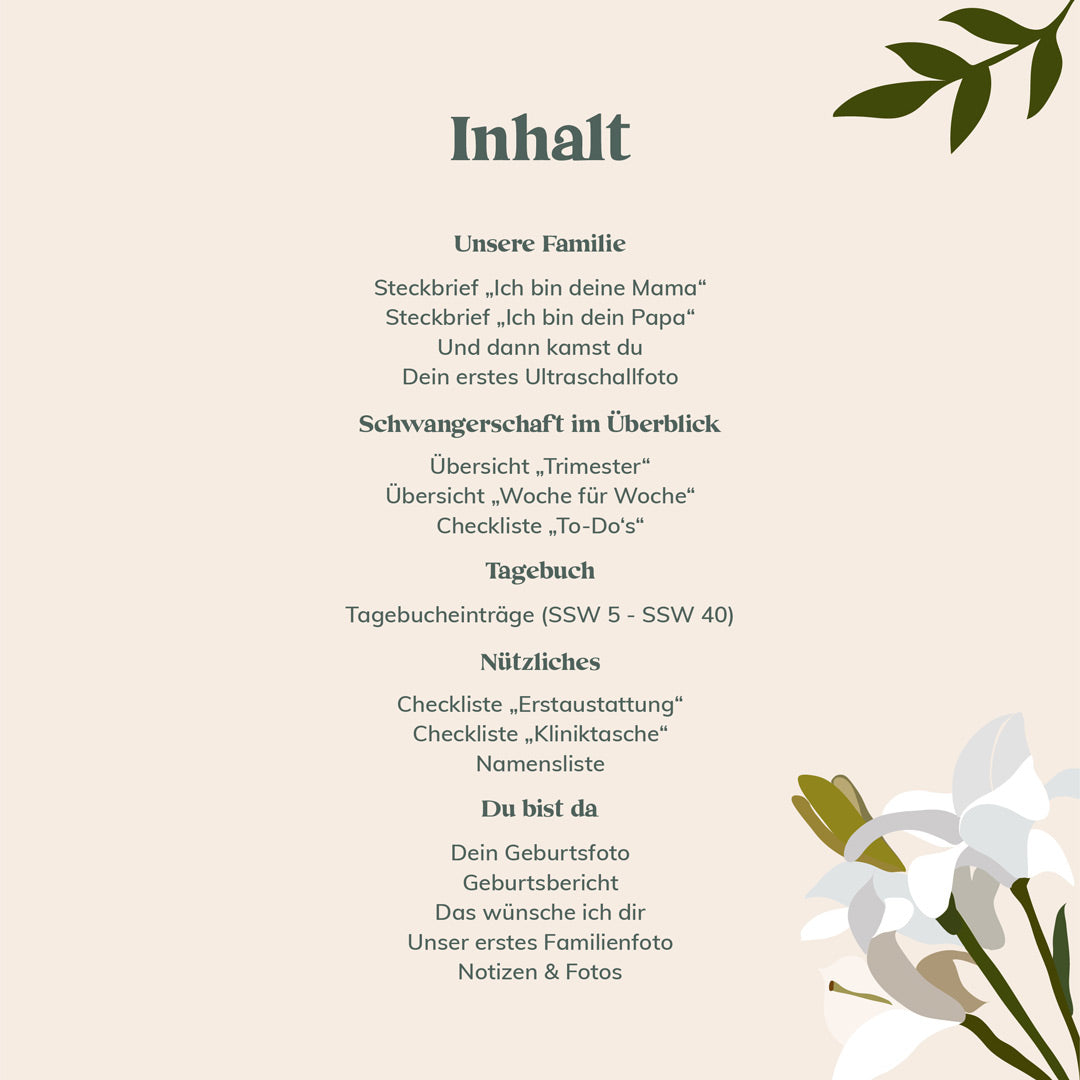 personalisiertes tagebuch für schwangere