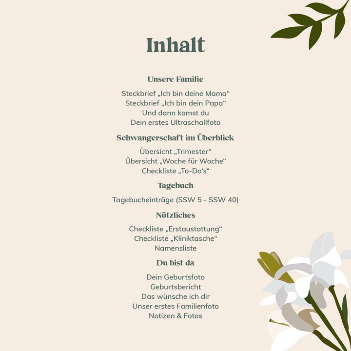 personalisiertes tagebuch für schwangere