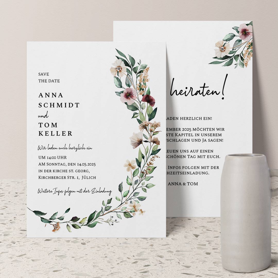 Save-the-Date Karte 'Floral'