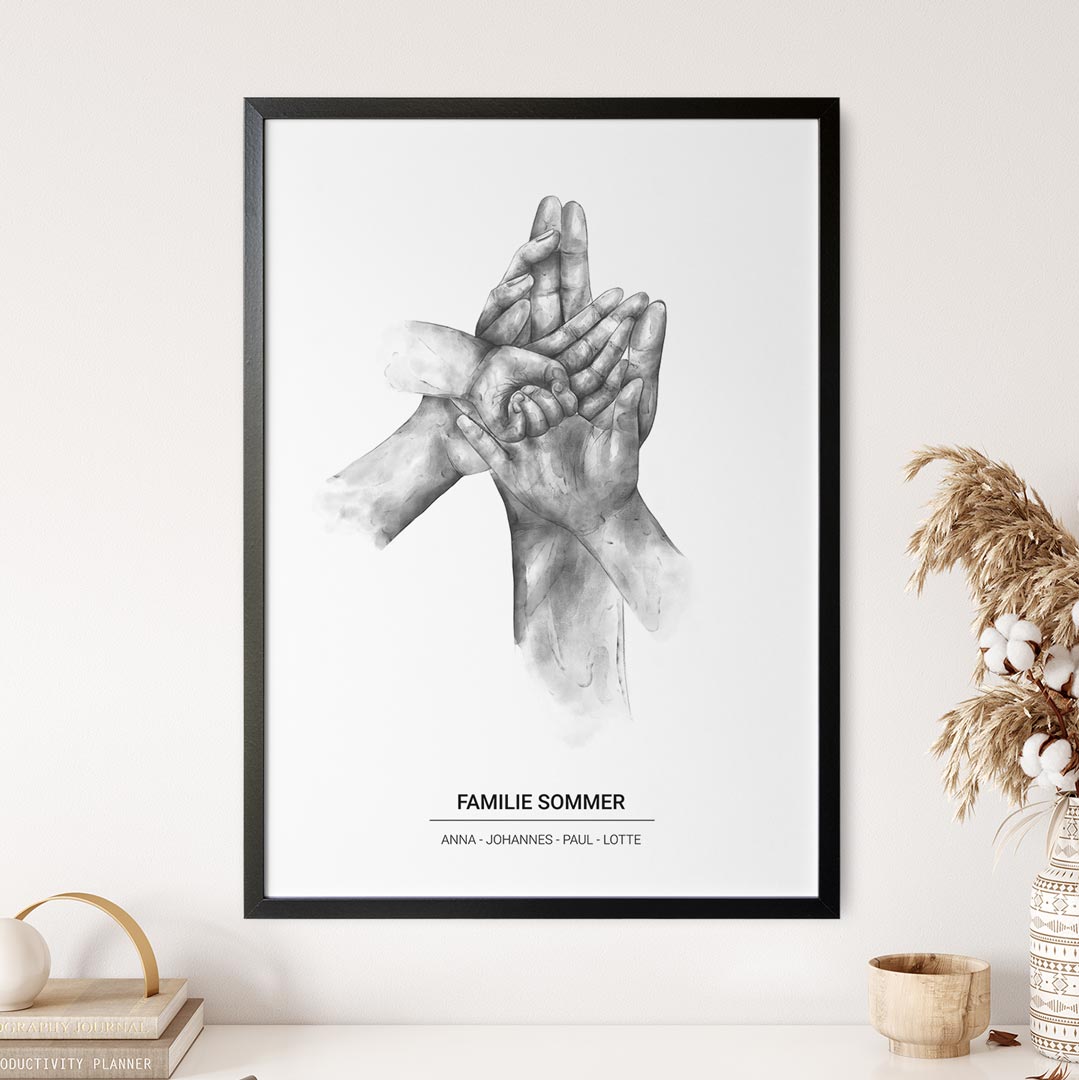 family poster hände