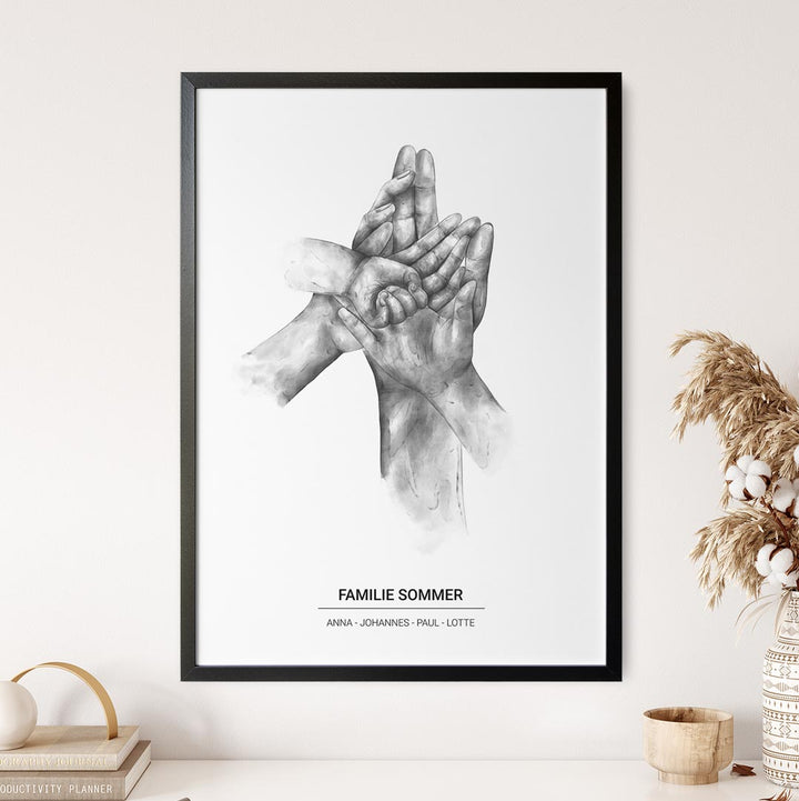 family poster hände