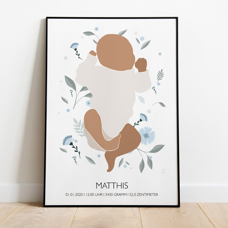 geburtsposter baby poster personalisiert