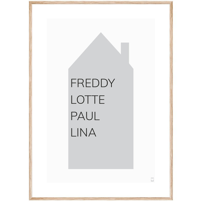 bilderrahmen eiche a3 29.7x42 my fam poster