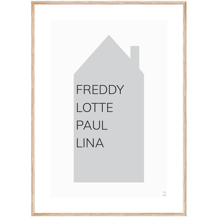 bilderrahmen eiche a3 29.7x42 my fam poster