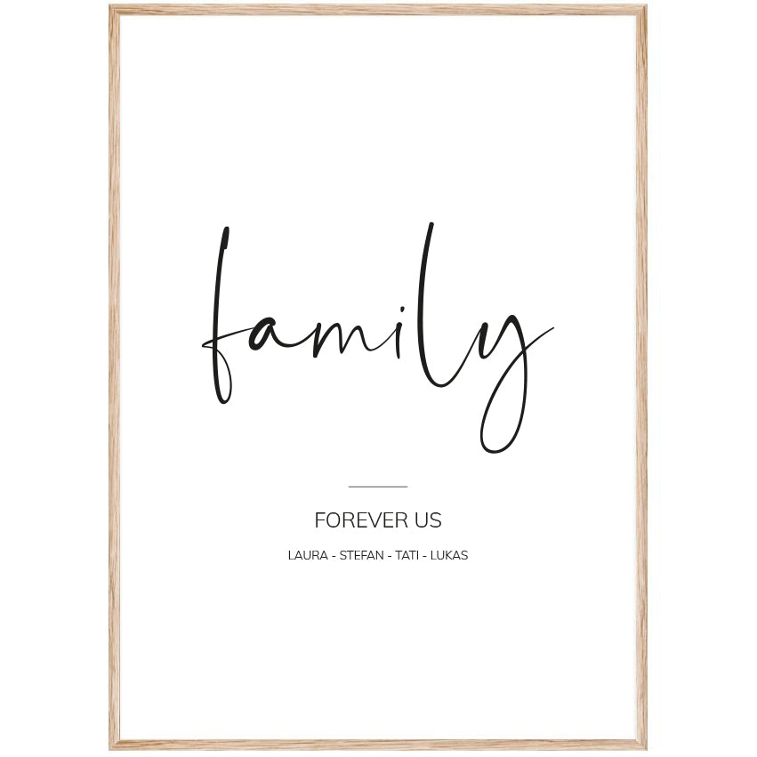 bilderrahmen eiche a3 29.7x42 my fam poster