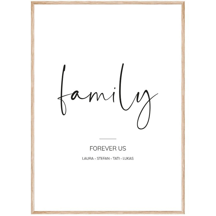 bilderrahmen eiche a3 29.7x42 my fam poster