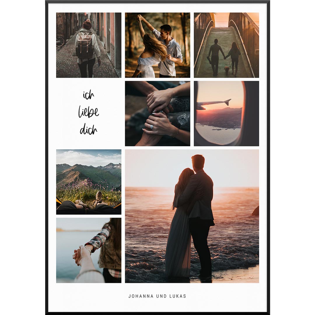 fotocollage pärchen liebe gestalten