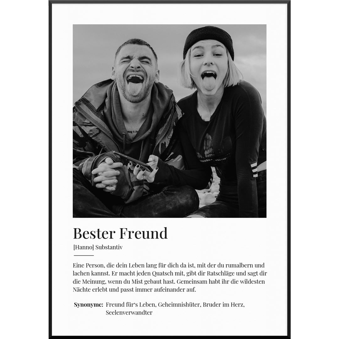 Fotoposter Bester Freund | MY FAM POSTER – MY FAM POSTER - Personalisierte  Poster, image size:1080x1080
