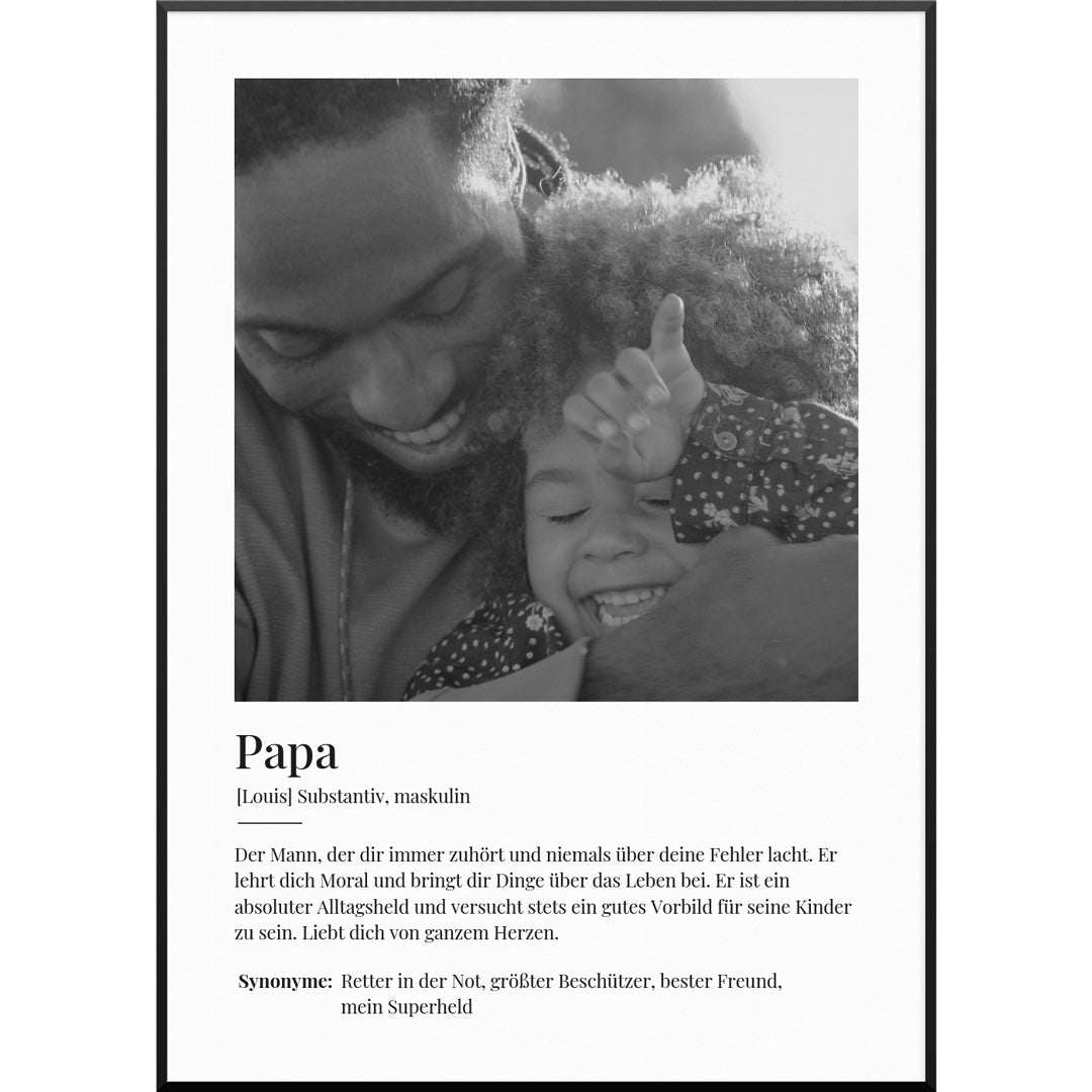 Fotoposter Definition Papa | MY FAM POSTER – MY FAM POSTER -  Personalisierte Poster, image size:1080x1080