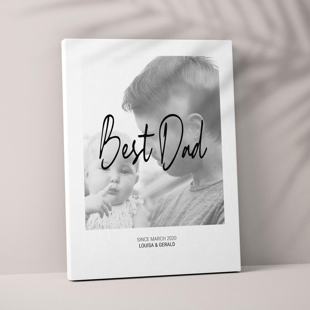 leinwandbild papa foto
