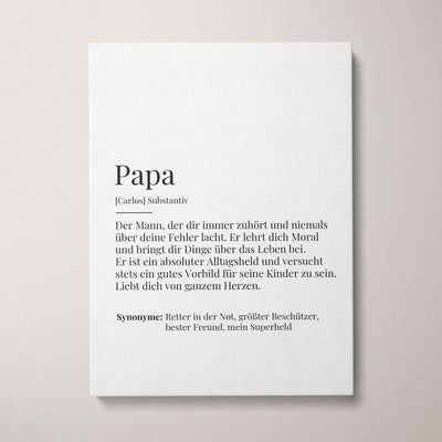 leinwand personalisiert definition papa