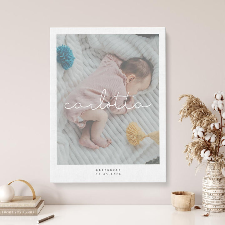 geburtsposter leinwand geburt baby