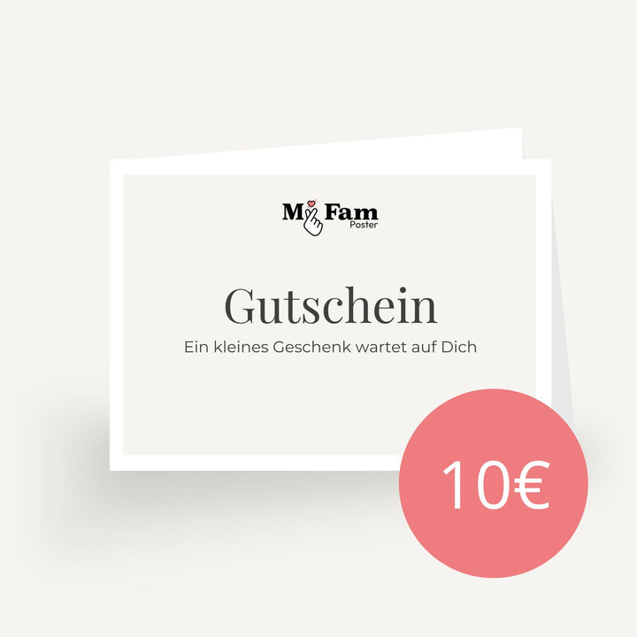 myfamposter geschenkgutschein 10€