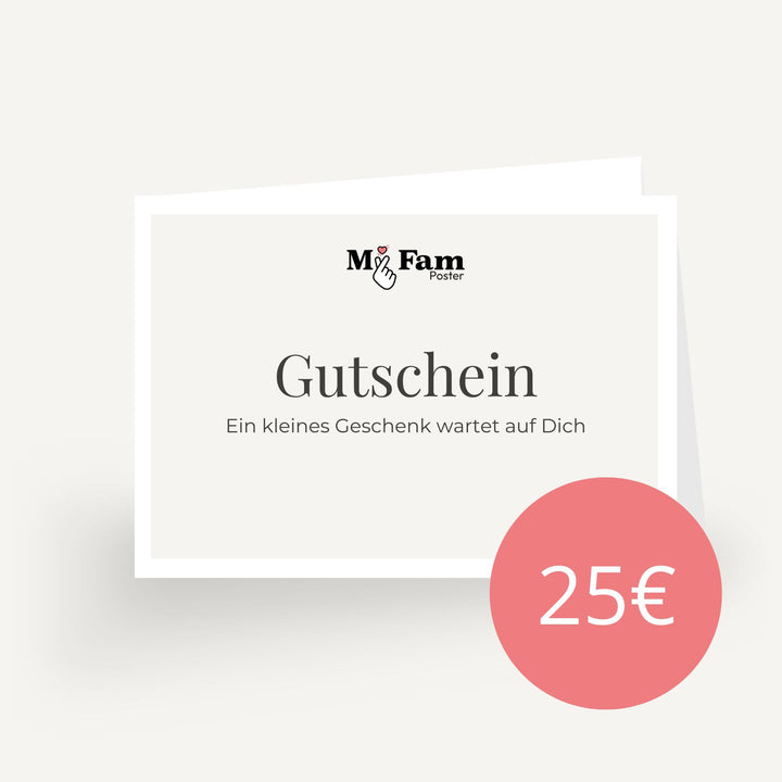 myfamposter geschenkgutschein 25€