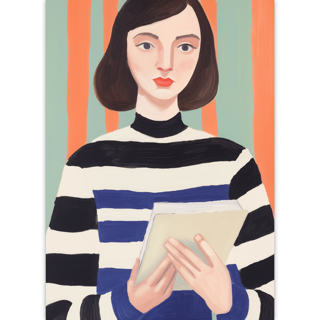 Striped Reader Poster