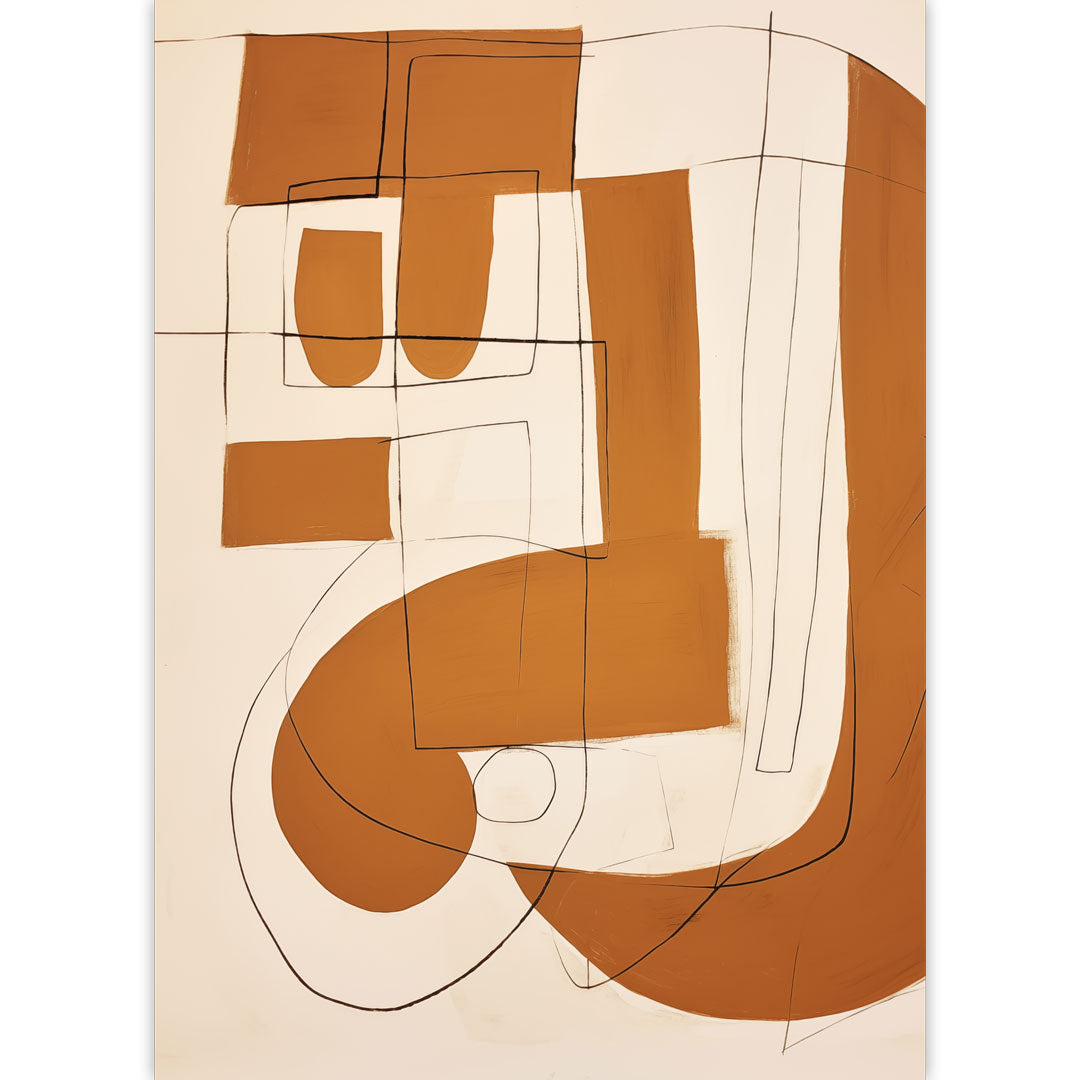 Brown And Beige Composition Poster