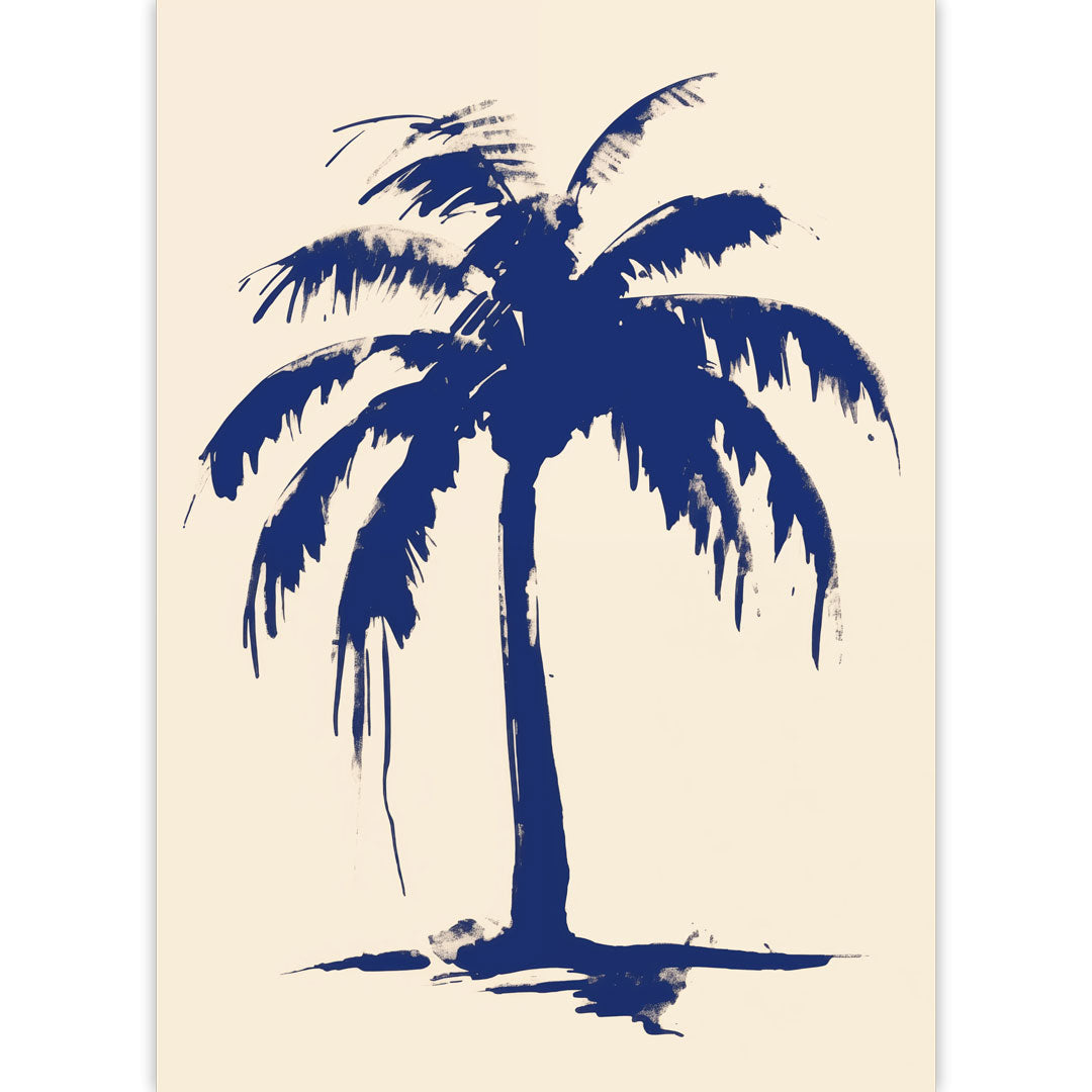 Blue Palm Poster