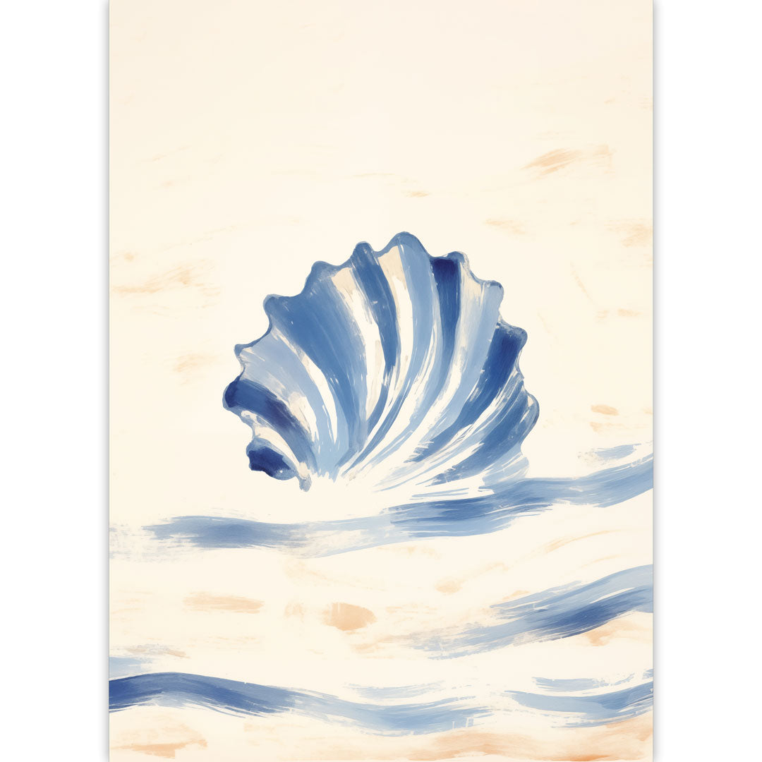 Shell On The Beach Poster