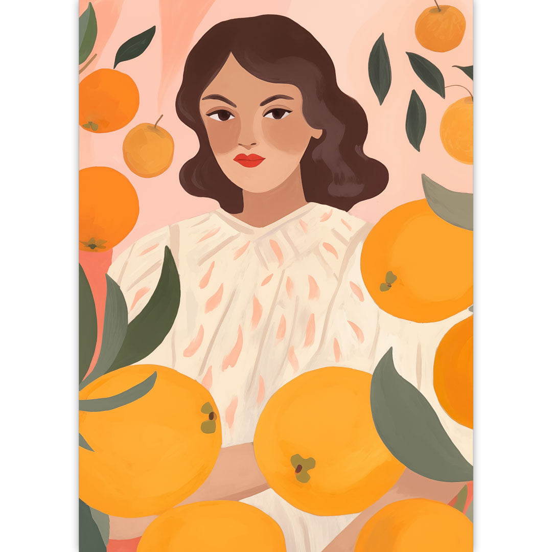Orange Woman Poster