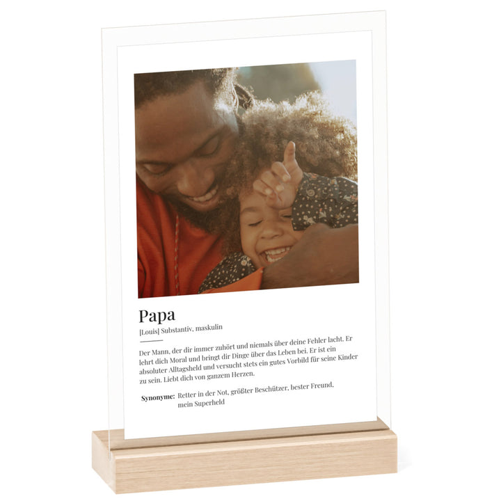 acrylglas personalisiert papa