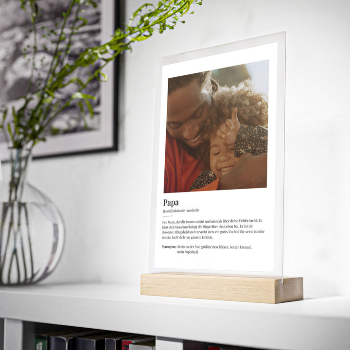 personalisierter acrylglas-print papa