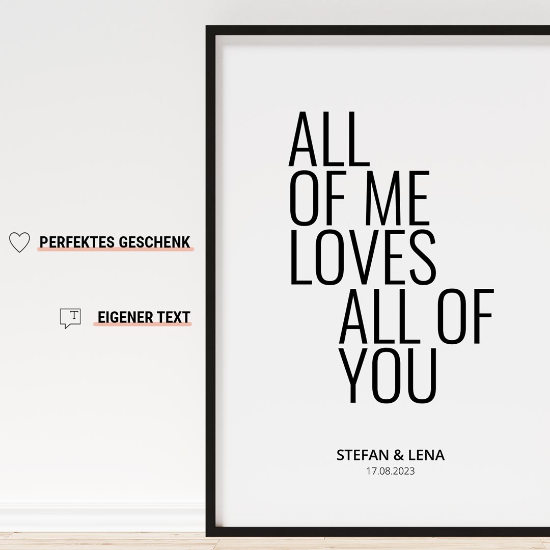 hochzeitsposter all of me