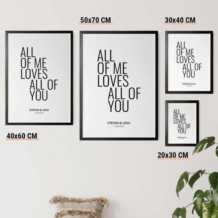 valentinstag geschenk all of me poster