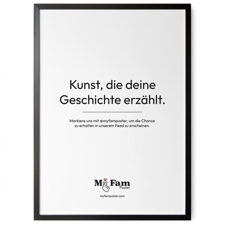 bilderrahmen schwarz 20x30 my fam poster