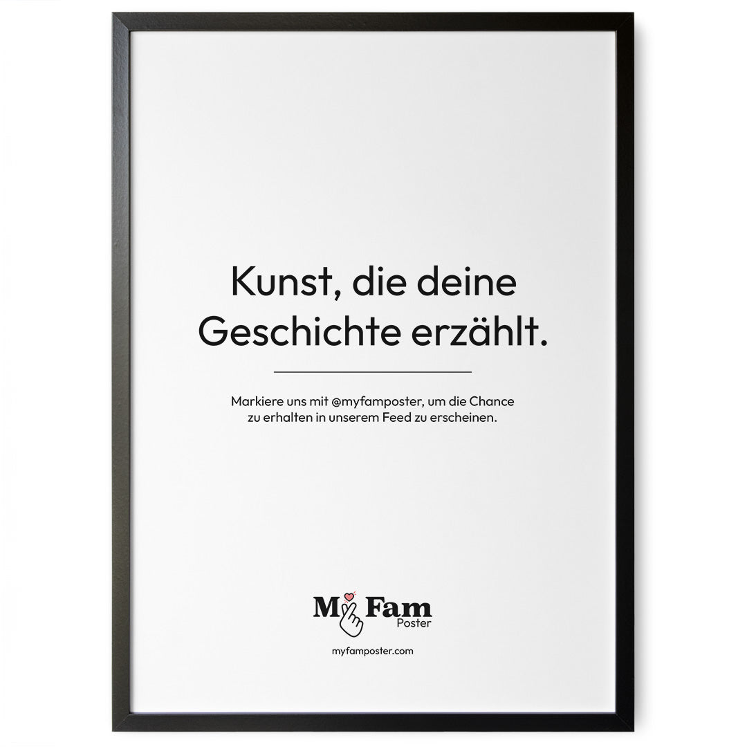 bilderrahmen schwarz 50x70 my fam poster