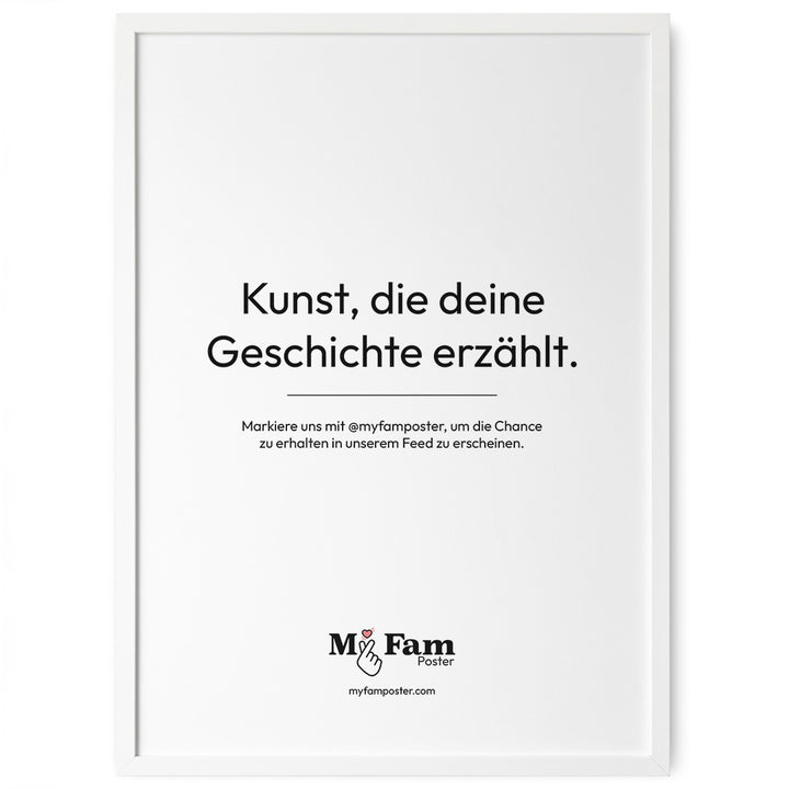 bilderrahmen weiss 30x40 my fam poster