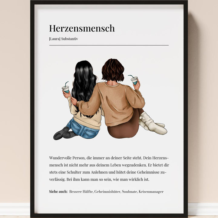 personalisiertes poster herzensmensch