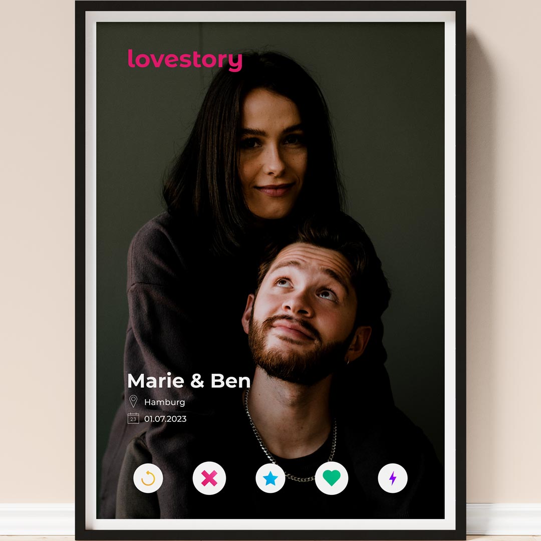 personalisiertes poster für pärchen