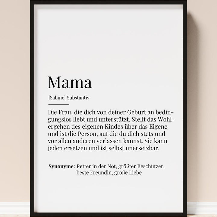 geschenk für mama definition poster
