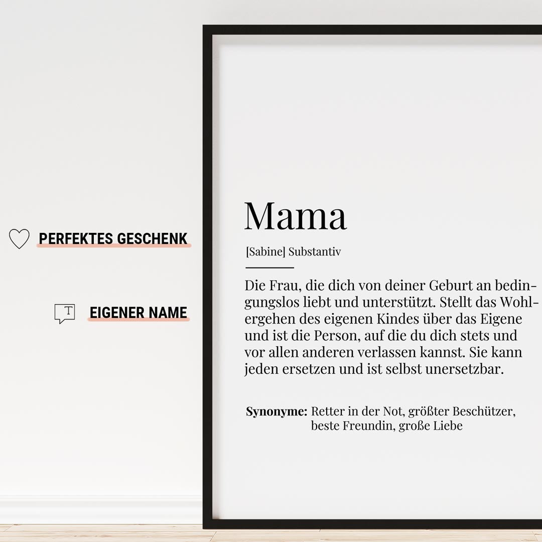 geschenk muttertag mama poster