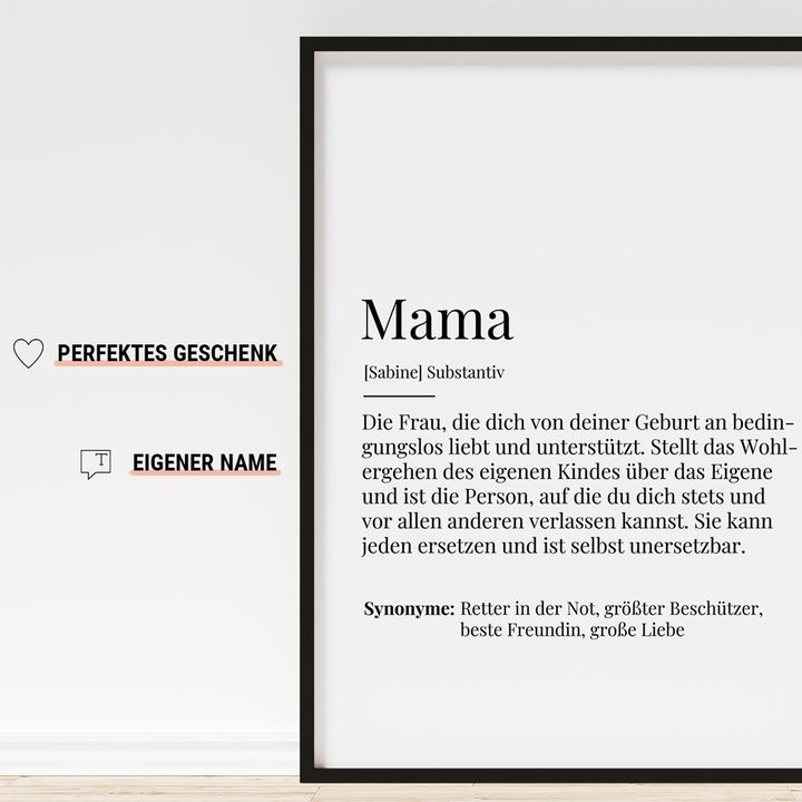 geschenk muttertag mama poster