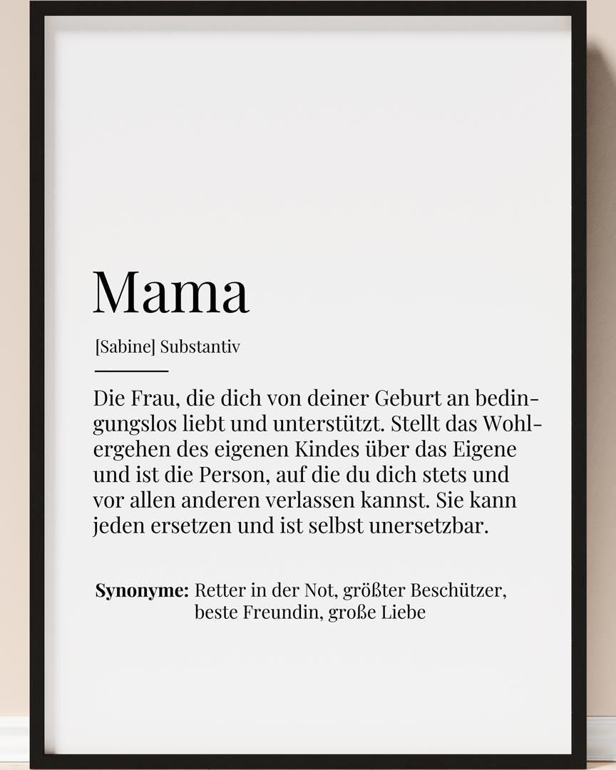 geschenk für mama poster defintion