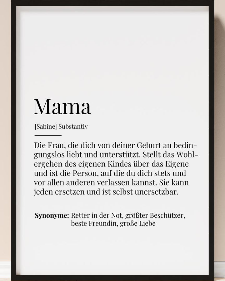 geschenk für mama poster defintion