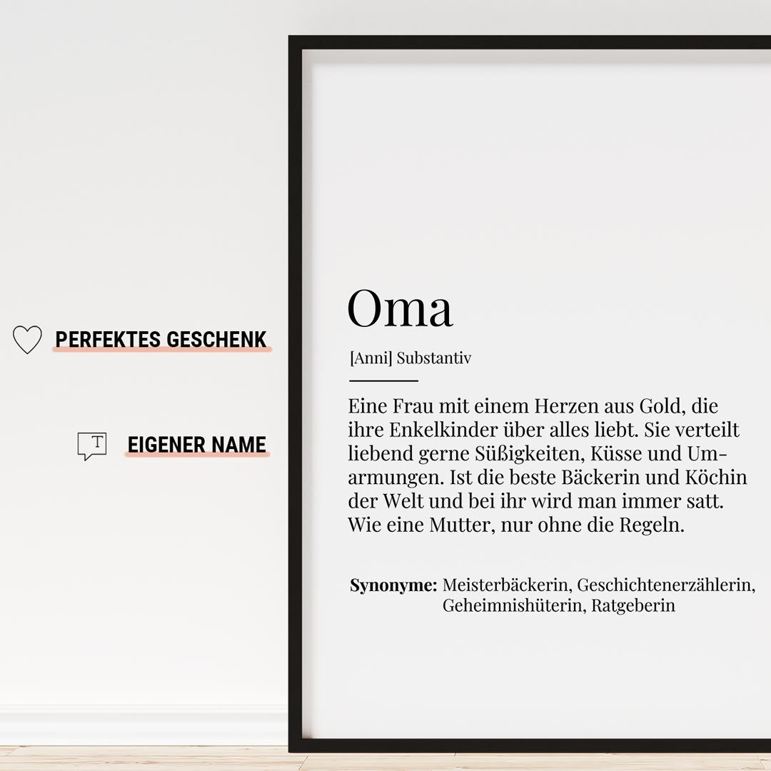 poster oma geschenk