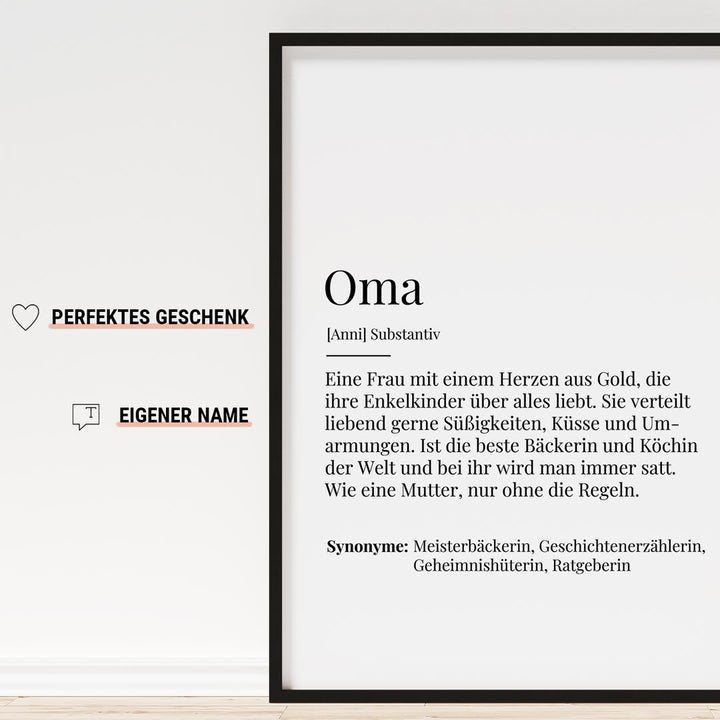 poster oma geschenk