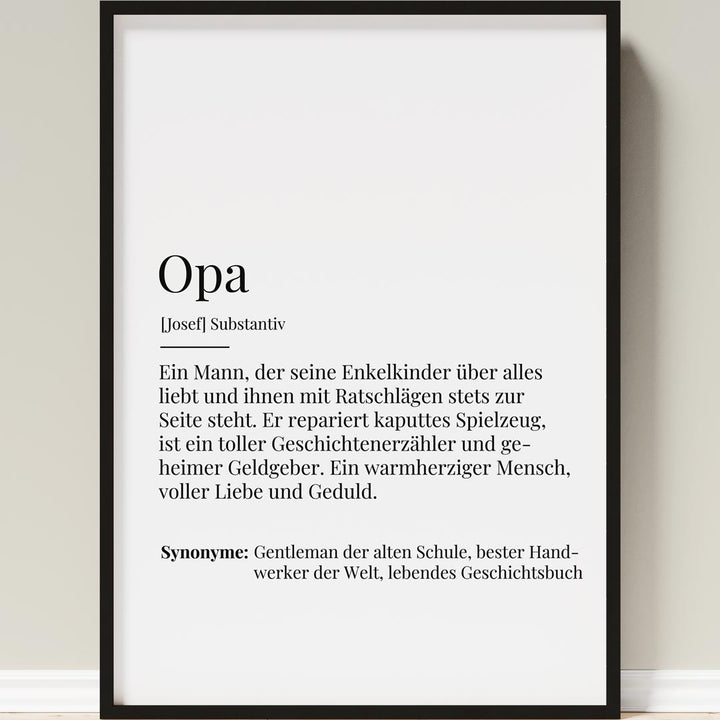 geschenk für opa poster