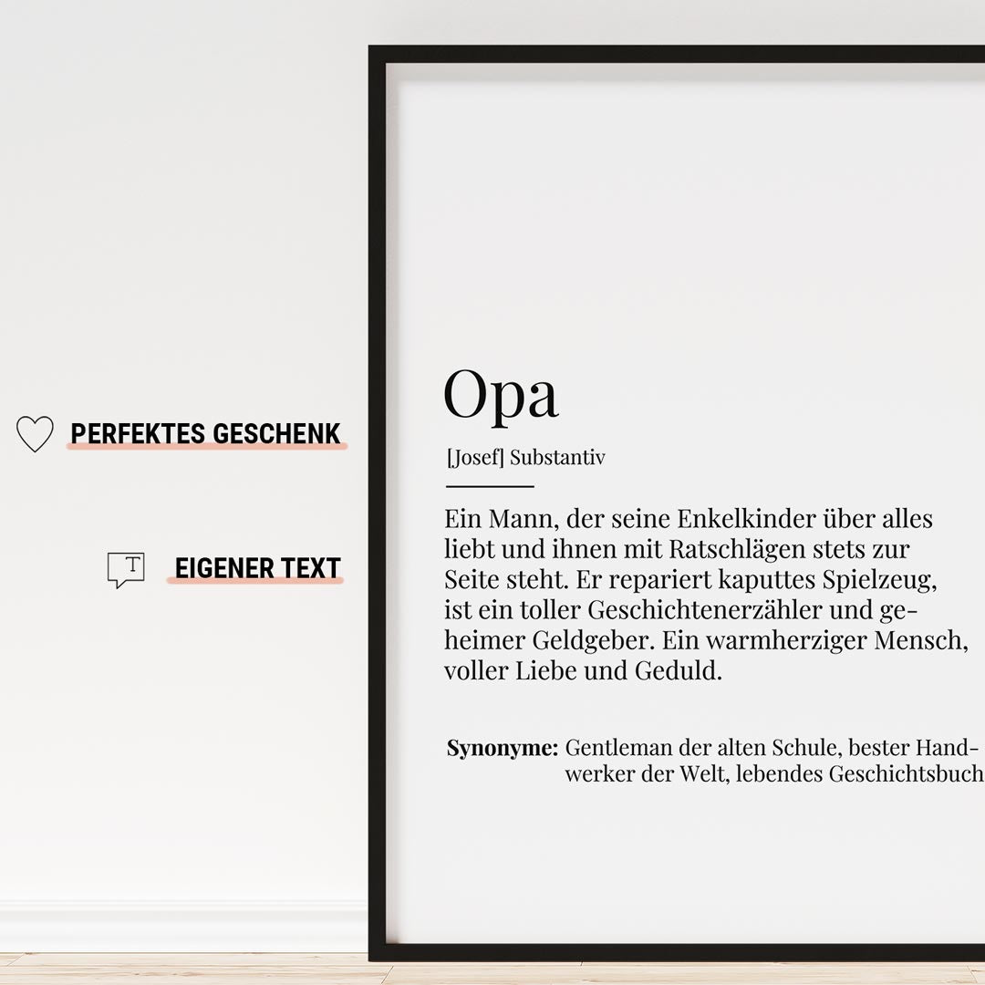 geschenkidee für opa poster