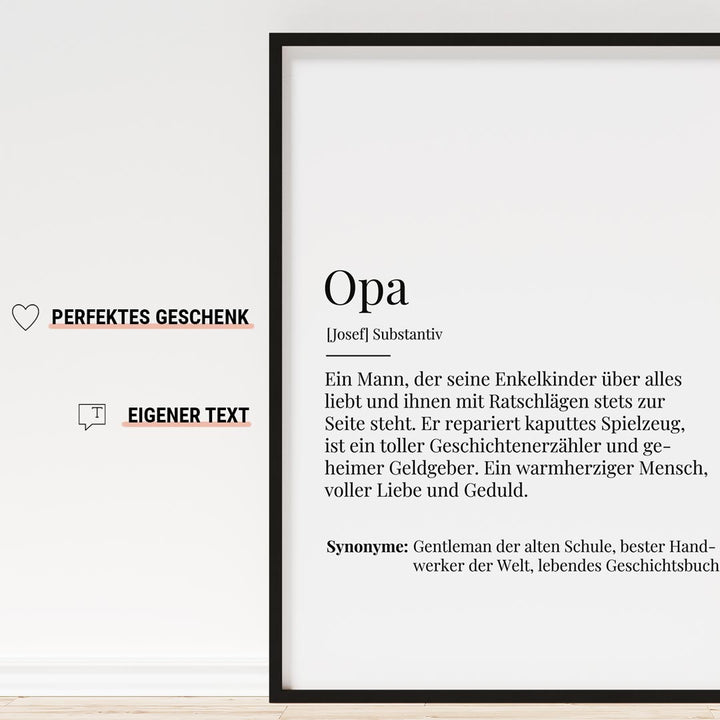 geschenkidee für opa poster